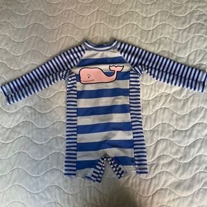12M Vineyard Vines Striped swimsuit